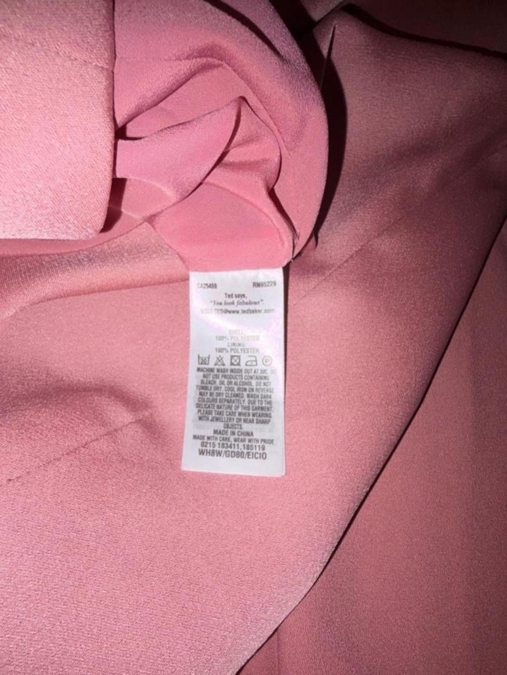 Ted Baker Soft Pink Ruffle-Sleeve Mini Dress - Picture 5 of 8